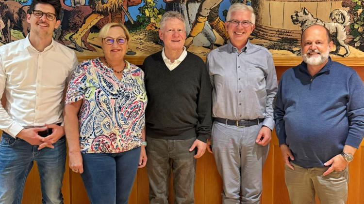 Dominic D. Steinbrenner OV Winnenden, Sigrid Pressel OV Remshalden, Dr. Jürgen Hägele OV Winnenden, Prof. Dr. Andrew Ullmann, Prof. Dr. Stephan Seiter OV Fellbach