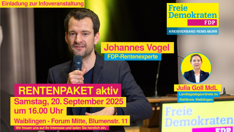 Johannes Vogel - Veranstaltung in Waiblingen