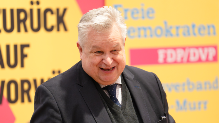 FDP-Außenpolitiker Michael Link, Staatsminister a.D. am 26. Februar 2026 in Fellbach