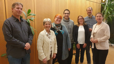 (v.l.n.r.): Stefan Rintler, Anneliese Malle, Andrea Rieger, Dr. Hans Albrecht, Doris Betz, Kai Zimmermann, Julia Goll MdL